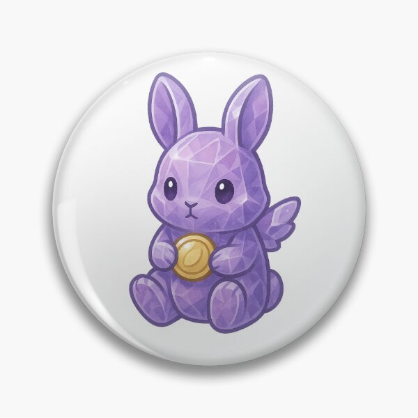 Item preview, Amethyst Fortune Bunny Sticker | Kawaii Crystal Rabbit | Lucky Money Charm designed and sold by HerDreamCodes.
