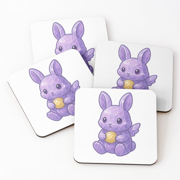 Item preview, Amethyst Fortune Bunny Sticker | Kawaii Crystal Rabbit | Lucky Money Charm designed and sold by HerDreamCodes.
