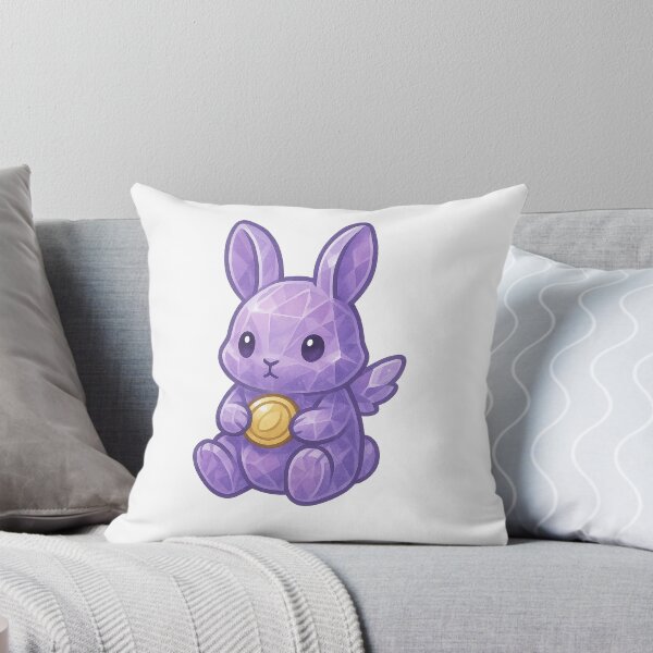 Item preview, Amethyst Fortune Bunny Sticker | Kawaii Crystal Rabbit | Lucky Money Charm designed and sold by HerDreamCodes.