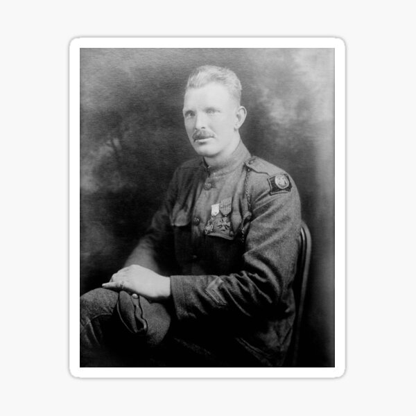 Vista previa del artículo con la obra «Alvin York - Retrato de la Primera Guerra Mundial», diseñado y vendido por warishellstore.