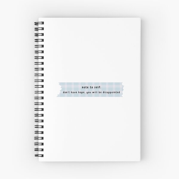 Item preview, note to self: don't have hope you will be disappointed (greyish blue version) designed and sold by Hi-kari.