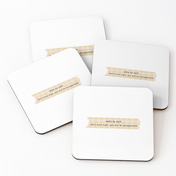 Item preview, note to self: don't have hope you will be disappointed (greyish yellow version) designed and sold by Hi-kari.