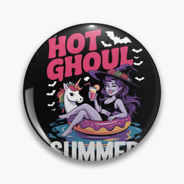 Item preview, Summerween Summer Halloween Unicorn Float Hot Ghoul Summer  designed and sold by HuValverdeArt.