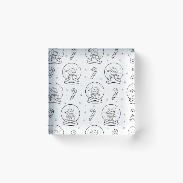Item preview, Cute Christmas pattern with snow globe and snowman, New Year coloring page designed and sold by IrinaCuteLab.