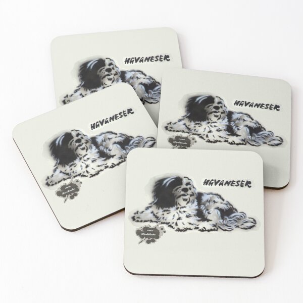 Item preview, A Havanese lies on the floor designed and sold by marysfarbklecks.