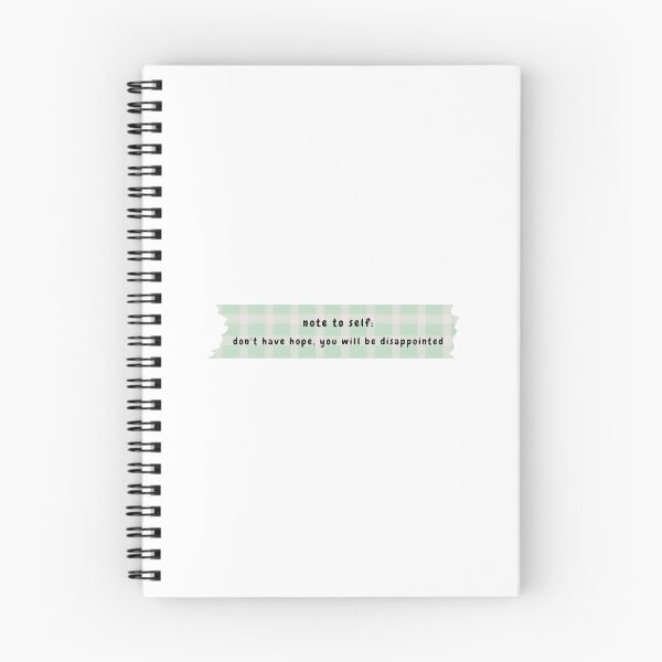 Item preview, note to self: don't have hope you will be disappointed (light green version) designed and sold by Hi-kari.