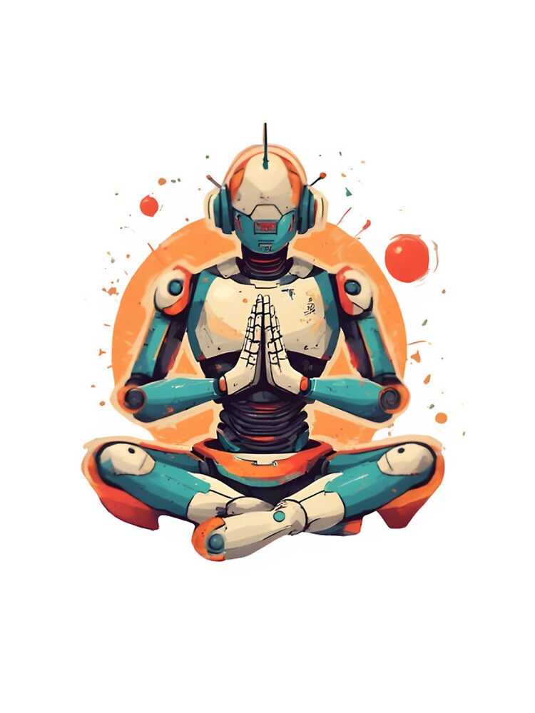 Thumbnail 4 of 4, iPhone Case, Meditating ROBOT designed and sold by Prolong123.