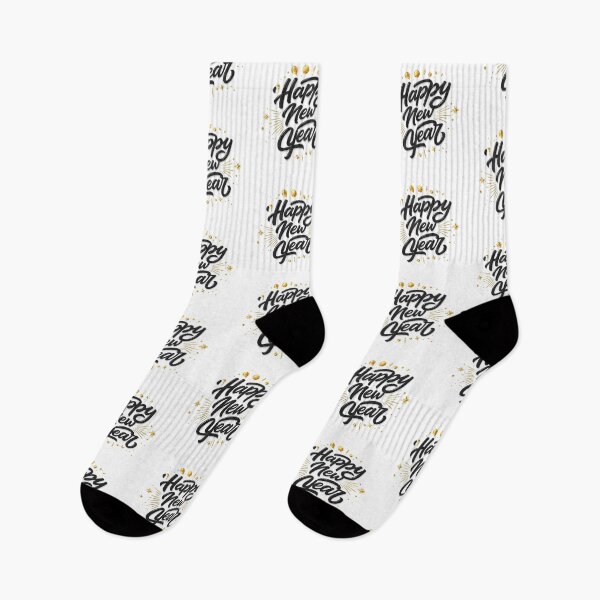 Item preview, Elegant “Happy New Year” Gold and Black Lettering – Festive Celebration Design Full of Joy and Style designed and sold by PixelVibe782.