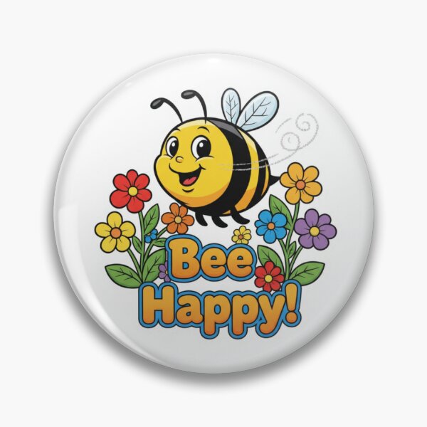 Item preview, Bee Happy! Colorful Cartoon Bee Joy designed and sold by PrintBreeze.