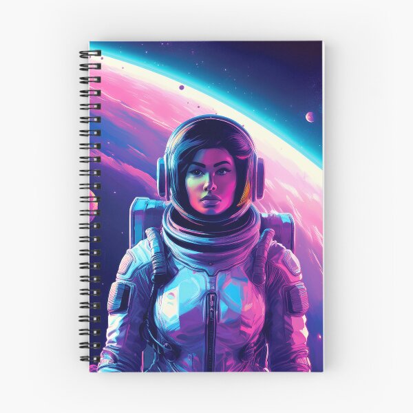 Item preview, Astronaut Woman Cyberpunk Art designed and sold by CharlottePlaceArt.