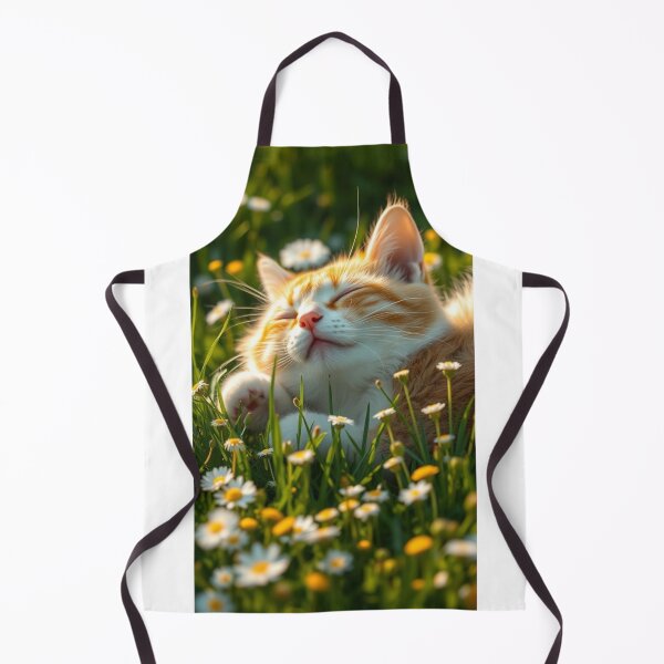Item preview, Pure Bliss | Contented Kitten Napping with Pink Paw Pad in Sunny Meadow designed and sold by Vida e Arte.
