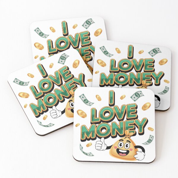 Item preview, I Love Money 3D Sticker | Funny Money Vibes Only Design | Luxury Cash Lover Art designed and sold by stickerverse143.