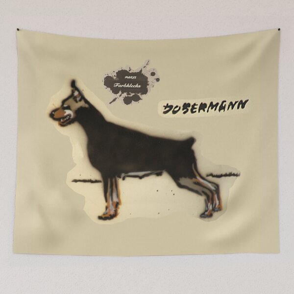 Item preview, A Doberman looks into the distance designed and sold by marysfarbklecks.