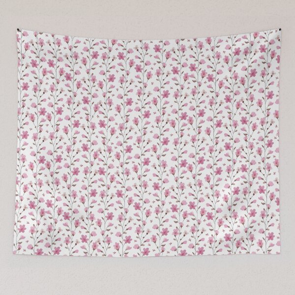 Item preview, Wild primrose. Pink flowers on a white background designed and sold by Alex  Blud.