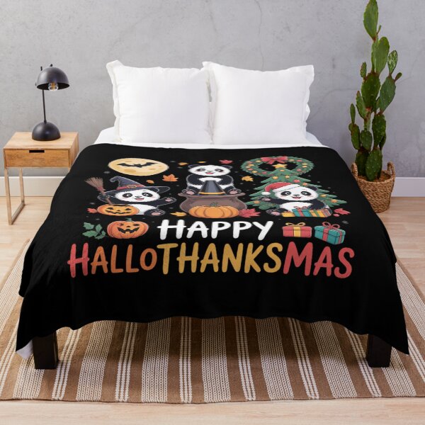 Item preview, Panda Halloween Christmas Happy Hallothanksmas Panda designed and sold by ValerieRodrigue.
