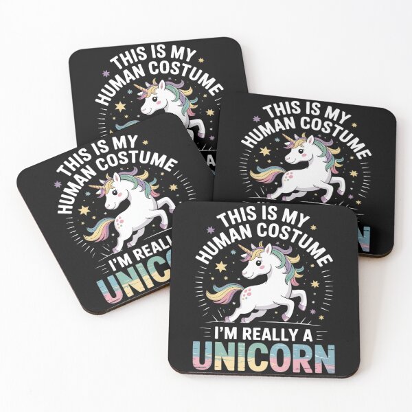 Item preview, This Is My Human Costume I'm Really A Unicorn  designed and sold by MonsterBuddiess.