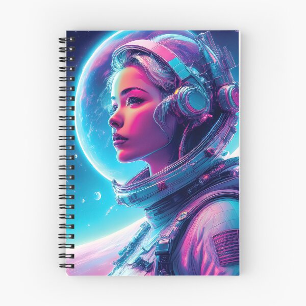 Item preview, Astronaut Woman Cyberpunk Art designed and sold by CharlottePlaceArt.