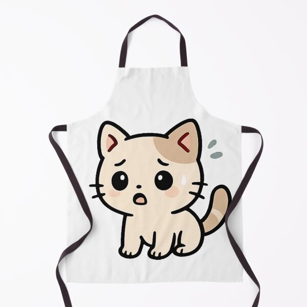 Item preview, Kawaii Scared Cat – Cute Frightened Kitty Illustration designed and sold by SketchOnScreen.