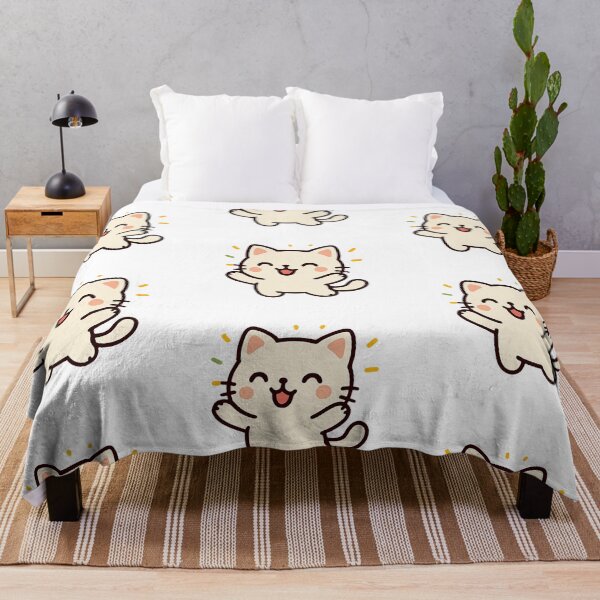 Item preview, Kawaii Celebrating Cat – Cute Happy Kitty with Party Vibes Illustration designed and sold by SketchOnScreen.