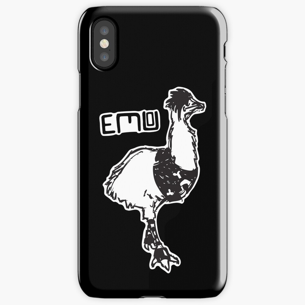 "Emo Emu" iPhone Case & Cover by saMOErai Redbubble