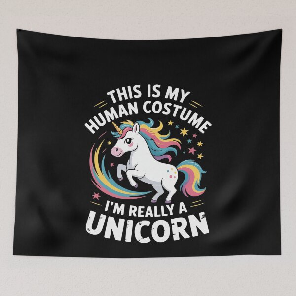 Item preview, This Is My Human Costume I'm Really A Unicorn Halloween 3  designed and sold by MonsterBuddiess.