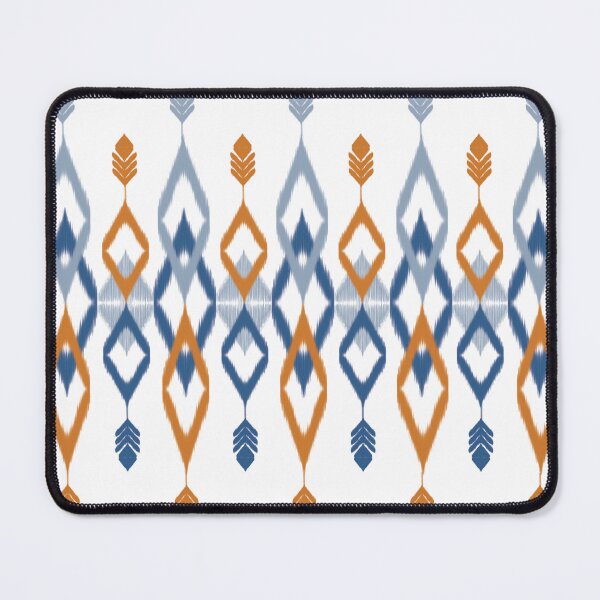 Item preview, Seamless Ikat Pattern concept blue and orange designed and sold by ChaReePat.