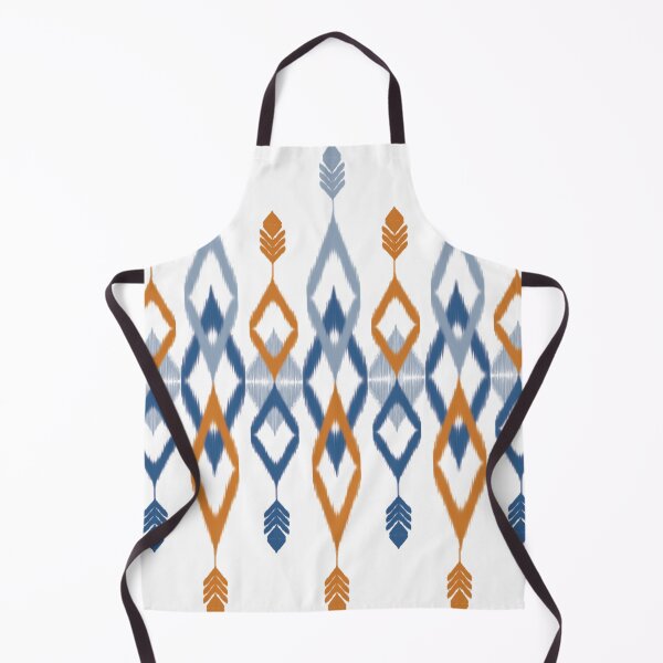Item preview, Seamless Ikat Pattern concept blue and orange designed and sold by ChaReePat.