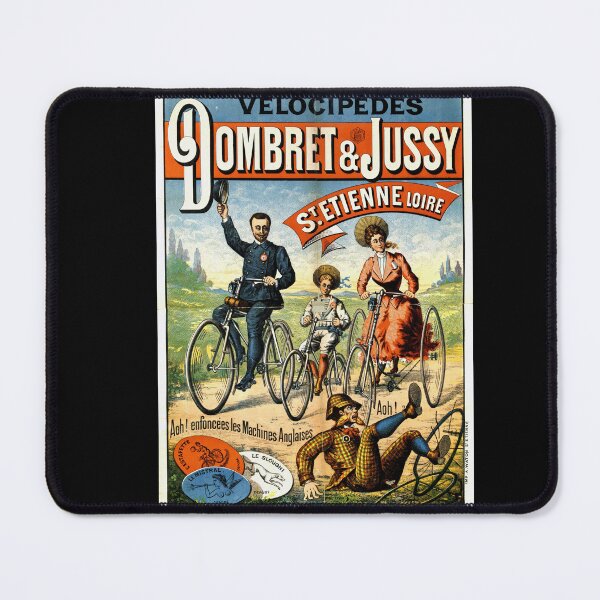 Item preview, Vintage Bicycle Poster | Velocipedes Dombret & Jussy | St. Etienne France | Art Nouveau Style | Humorous Rivalry | 19th Century designed and sold by artofuniverse.