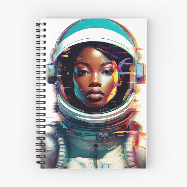 Item preview, Astronaut Woman Cyberpunk Glitch Art designed and sold by CharlottePlaceArt.