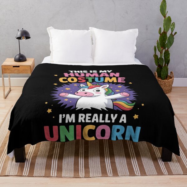 Item preview, This is My Human Costume I'm really a Unicorn Halloween Girl designed and sold by MonsterBuddiess.