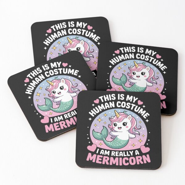 Item preview, This Is My Human I Am A Mermicorn Halloween Mermaid Unicorn  designed and sold by MonsterBuddiess.