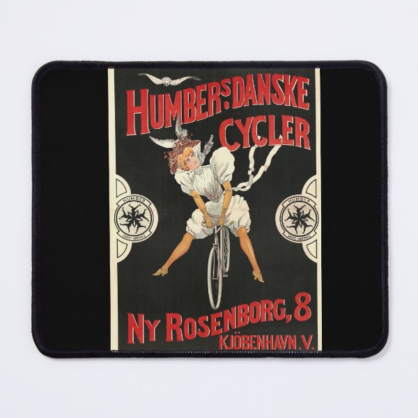 Item preview, Vintage Danish Bicycle Poster | Art Nouveau Style | Humber's Danske Cycler Print | Elegant 19th Century Fashion & Cycling designed and sold by artofuniverse.