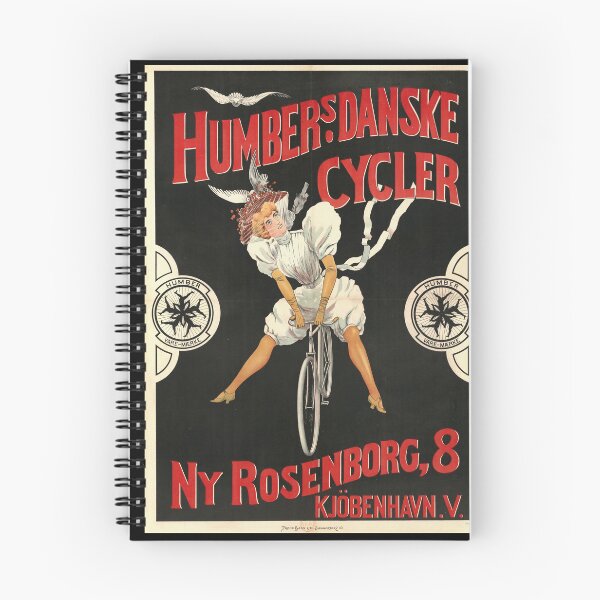 Item preview, Vintage Danish Bicycle Poster | Art Nouveau Style | Humber's Danske Cycler Print | Elegant 19th Century Fashion & Cycling designed and sold by artofuniverse.