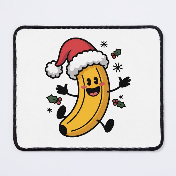 Item preview, Festive Christmas Banana with Santa Hat designed and sold by MonkiFlipp.