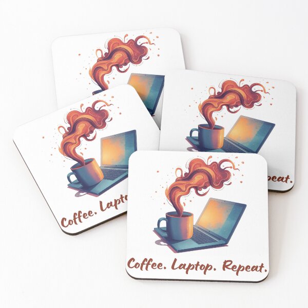 Item preview, Coffee • Laptop • Repeat — Daily Vibes designed and sold by KAVrux.