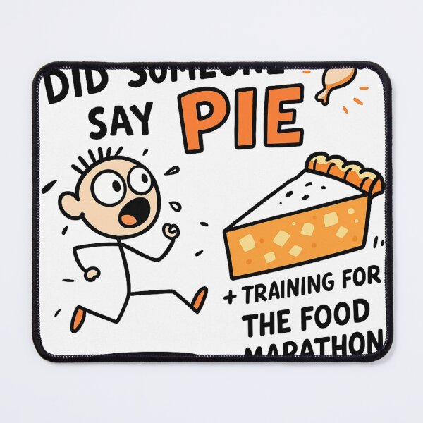 Item preview, Funny Pie Lover Hoodie – Training for the Food Marathon! designed and sold by ShirtHatch.