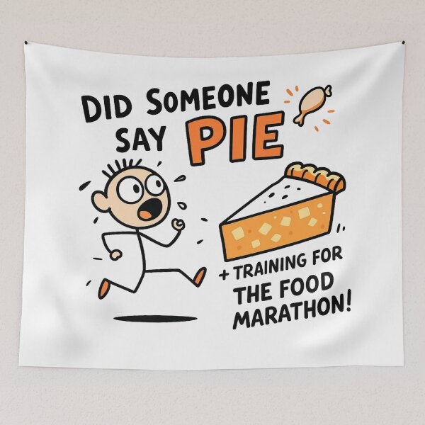 Item preview, Funny Pie Lover Hoodie – Training for the Food Marathon! designed and sold by ShirtHatch.