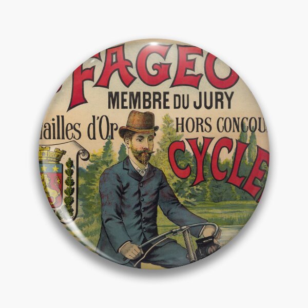 Item preview, Vintage French Bicycle Poster | P. Fageot Cycles Advertisement | Art Nouveau Decor | Antique Style Wall Art & Cycling History designed and sold by artofuniverse.