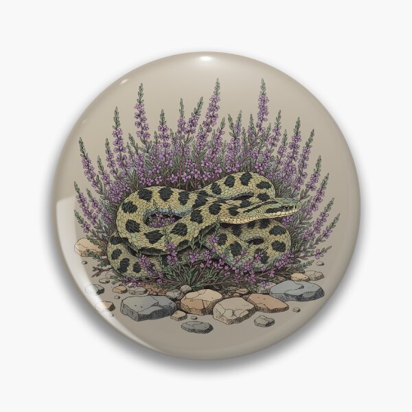 Item preview, Adder Among Heather and Rocks Artwork designed and sold by BirdsnStuff.