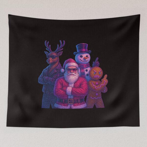 Item preview, Christmas Neon Charlie's Angels in Cyberpunk Style designed and sold by LilMissNoRules.