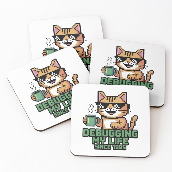 Item preview, Retro geeky cat designed and sold by Neural-canvas.