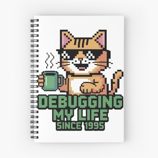 Item preview, Retro geeky cat designed and sold by Neural-canvas.