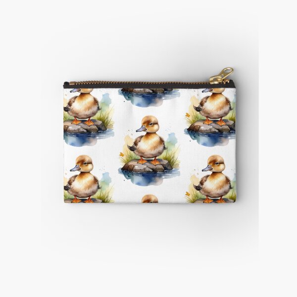 Item preview, Cute brown duck sitting on the shore designed and sold by LiskoDesign.