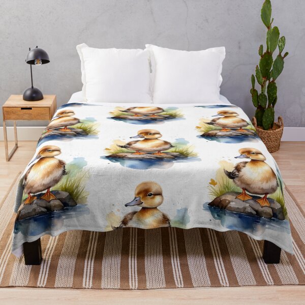 Item preview, Cute brown duck sitting on the shore designed and sold by LiskoDesign.