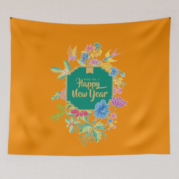 Item preview, Happy New Year Greeting with Batik Bouquet designed and sold by YoungLWorkshop.