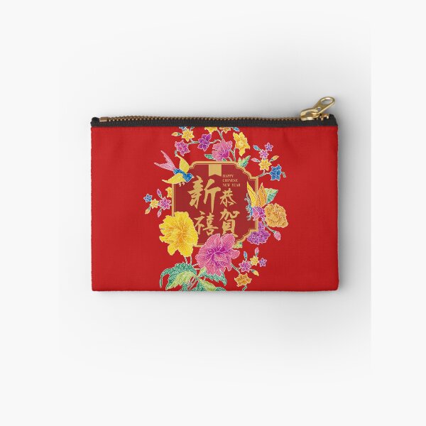 Item preview, Chinese New Year Greeting with Peonies Batik designed and sold by YoungLWorkshop.