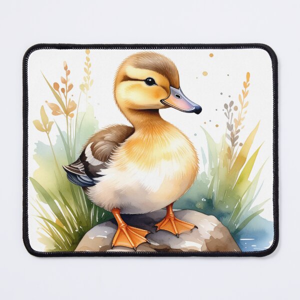 Item preview, A sweet, charming brown duck sits on the shore. designed and sold by LiskoDesign.