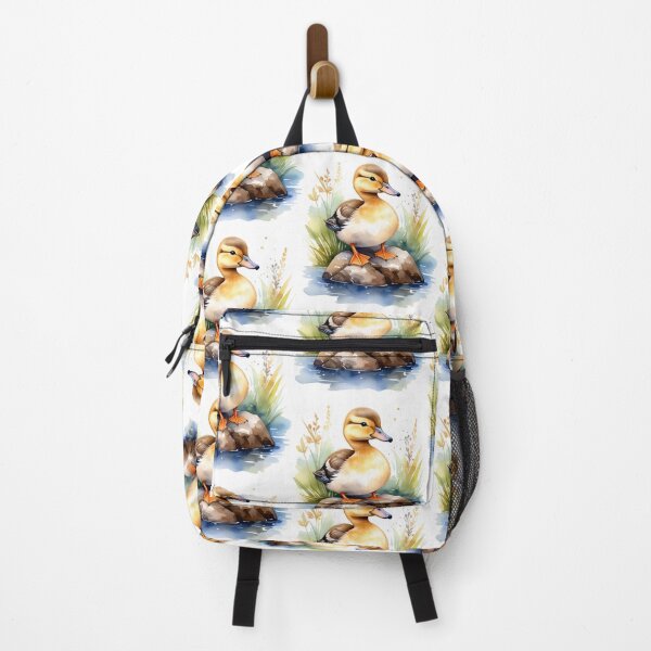 Item preview, A sweet, charming brown duck sits on the shore. designed and sold by LiskoDesign.