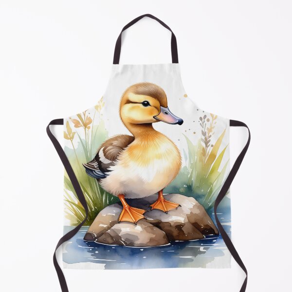 Item preview, A sweet, charming brown duck sits on the shore. designed and sold by LiskoDesign.