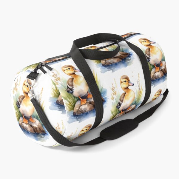 Item preview, A sweet, charming brown duck sits on the shore. designed and sold by LiskoDesign.